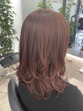 カンゴールサロン 富山セントラル(KANGOL SALON) ピンクブラウン×レイヤーカット