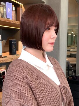 ロンド 表参道店(Lond) Lond表参道【伊杏】艶色ピンクブラウン♪小顔ミニボブ