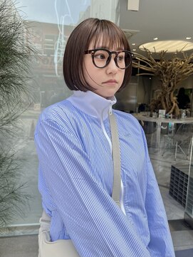 ネアー 新潟(NEER) ブラウンカラー○ミニボブ○ブリーチ無しカラー○