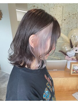 しなこ美容室 イヤリングカラーペールシルバー【ブリーチ2回～】