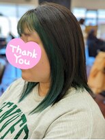 バンビ 本渡店(Bambi)&nbsp;インナーカラー☆グリーン