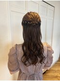 ヘアセット × ハーフアップ