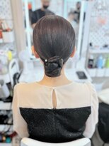 結婚式 二次会 お呼ばれ アップスタイル