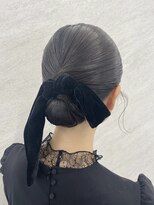 プルクラギンザ(PulchraGINZA)&nbsp;タイトアップスタイル/ベロアリボン/艶髪/大人可愛い