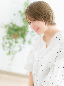 レアワンハナレ センター北美容院(lea/1 HANARE) センター北/髪質改善/斜めバング☆ホワイトブロンド!ボブウルフg