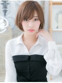 ミルクティーアッシュ前下がりボブマッシュc6越谷20代30代40代