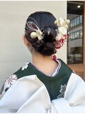 20代卒業式向け♪ナチュラルカラー編み込みアレンジヘア/今枝