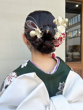 ヘアー アイス ルーチェ(HAIR ICI LUCE) 20代卒業式向け♪ナチュラルカラー編み込みアレンジヘア/今枝