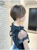 白髪ぼかし/ひし形/癖毛/大人ショートボブ/60代50代40代