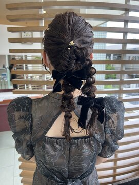 ラ シェンテ エイジア 川西(La Sente Aja) 結婚式ツインヘアアレンジ