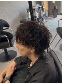 波巻き×シャドウパーマ