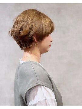 レリーヘアーデザイン(lelie hair design) 【lelie keiko】ベージュ×マッシュショート　白髪ぼかし