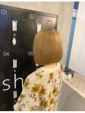 シェル 津山の手店(shel) 髪質改善ハイトーンベージュカラー