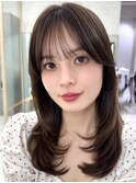 三鷹レイヤーカット韓国ダブルカラー顔周り前髪カットボブ