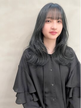 ヘアプレイスソル (HAIR PLACE SoL) ダークグレージュ　グリーン仕立て