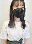 インナーカラー　パツっとロング　顔まわりレイヤー