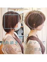 ロンドプロフィール 浦和(Lond profil)&nbsp;ボブカーキグレージュマッシュショート大人フェザーバング