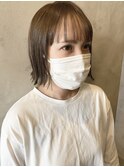 ワンレン切りっぱなしボブ