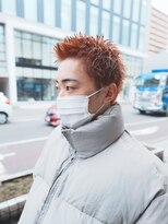 ボアップ 京橋店(boappu)&nbsp;#メンズカラー#メンズハイトーン#ピンクオレンジ