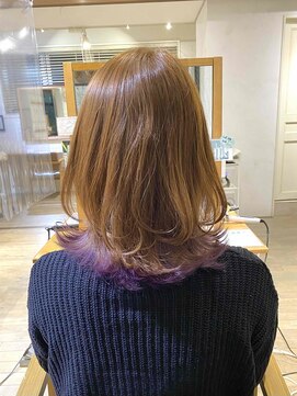 ヴァンクシー バイ ルナ(VANKCY by Luna) グレージュカラー ボブルフ 黒髪 ベージュ くびれヘア 前髪