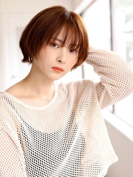 ソイクフ(SOY KUFU) 20代30代40代イメチェン似合わせカットフルバングレッドブラウン