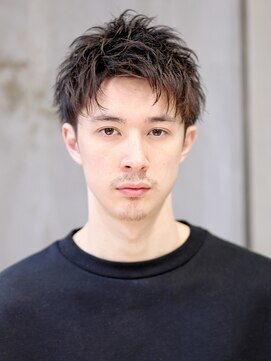 リップス レイ ギンザ(LIPPS Ray GINZA) ラフツーブロックアッパー　かき上げヘア　サイドパート