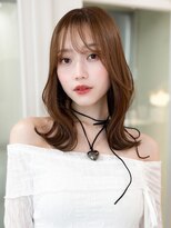 レア 表参道(L'ea)&nbsp;ミディアムヘア暗めカラーグランマッシュデザインカラー