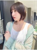 柔らかい艶ボブ