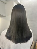 縮毛矯正透明感オリーブカラー