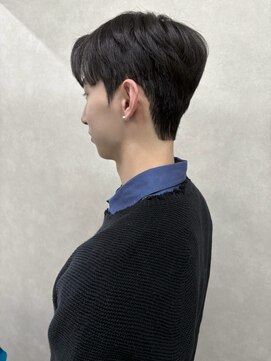 ロウ 札幌(ROW) 韓国ダウンパーマメンズカット/コンマバングフェザーショート