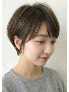 ノーブル 白金台店(Noble by PROGRESS) ☆前髪あり耳掛け丸みくびれ大人ショートボブ30代40代50代☆