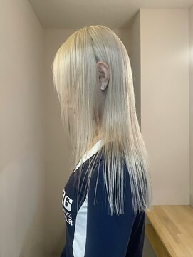 カシェル(cashel kishaba) 『抜きっぱなしホワイトブロンド　ムラシャン仕上げ』