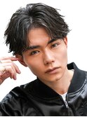 【シースルーフェザーショート】フェザーパーマ/メンズカット