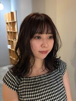 サンプラス(san+)&nbsp;【マユコ】大人かわいい艶髪ココアくびれミディアムレイヤー