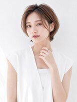 ノラ ギンザ(NORA GINZA)&nbsp;大人のひし形ショート×センターパート前髪なし30代40代50代60代