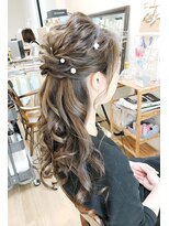 ロカット サロン(Roquat Salon) ゆるふわロングハーフアップアレンジ【ヘアセット 立川/立川南】