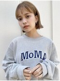 美髪/ホワイトグレージュ/大人かわいい/こなれミディ[銀座]