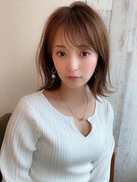 アフロート ディル(AFLOAT D'L) 大人かわいい ワンレンボブ 前下がりボブ ひし形シルエット KI