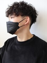 サンディーズバーバーショップ(Sandees)&nbsp;黒髪マッシュモテ髪スパイラルパーマ