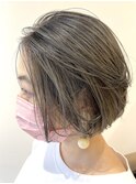 大人カジュアル☆プラチナグレージュカラー×ボブ