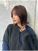 髪質改善*切りっぱなしブラウンボブ*美髪【Zina南草津】