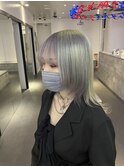 ダブルカラーミントグリーンケアブリーチハイトーンカラー韓国