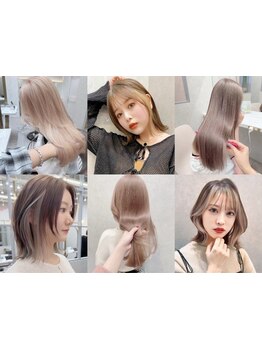 [カットカラートリートメント\7980]韓国風×ダブルカラーでトレンド＆柔らかな女性らしさをご提供*[天神]