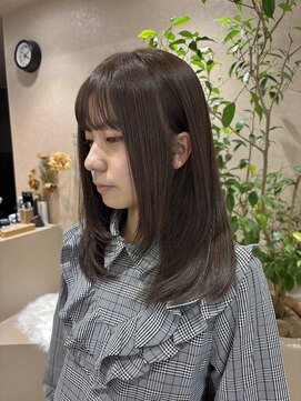 ジーニー 横浜(giinii) 横浜/ブリーチ無しダブルカラー/グレージュ