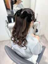編みカチュ　ハーフツイン　渋谷ヘアメ　アイドルヘア