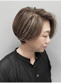 似合わせショート/フェザーショート/細めハイライト