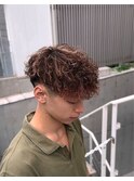 外国人風スペインカール+ハイライトカラー