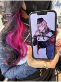 ヒプマイ 中央区 邪答院仄仄 インナーカラー ピンク