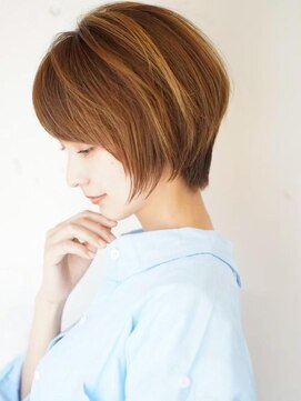 ロミー 本厚木(ROMMY.) 人気◎丸みショートボブ◎パールベージュメッシュカラーマッシュ