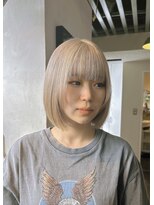 ラメールヘア(la mer hair)&nbsp;レイヤーボブ/ミルクティー/ハイトーン/レイヤーボブ